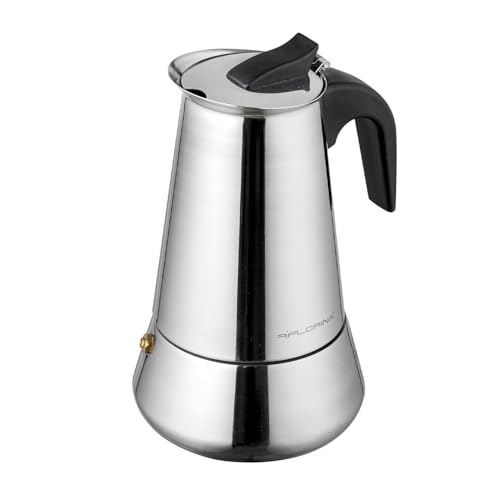 FLORINA Edelstahl Espressokocher 6 Tassen...