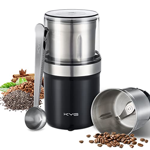 KYG Kaffeemühle Elektrisch mit Abnehmbarer...