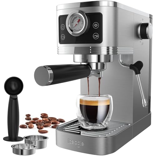 iceagle Espresso Siebträgermaschine 20-Bar...