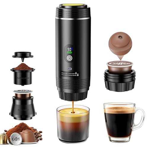 FNITAER Mini kaffeemaschine für unterwegs, 3...