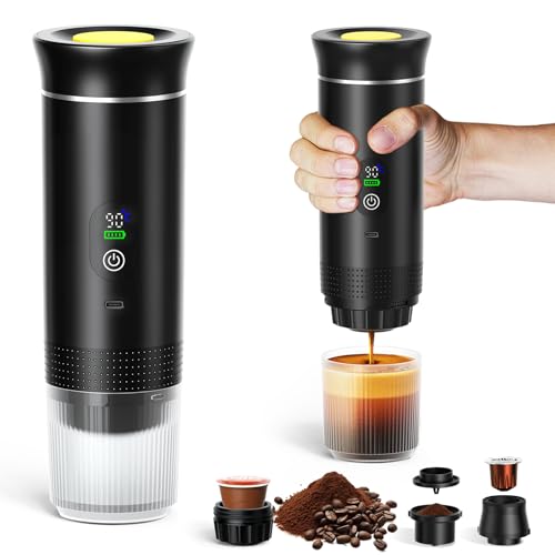 ADOGO Tragbarer Espressomaschine-Auto, Mini...