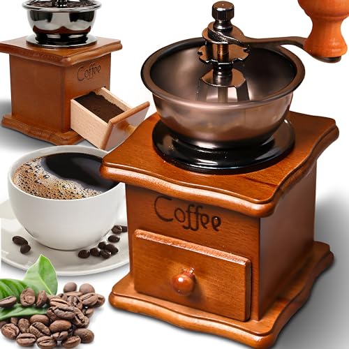 Retoo Kaffeemühle, Braun Retro Manuelle...